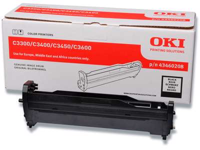 Tromle, C3300/C3400/C3600, Black-sort, 15.000 sider, OKI 