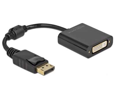 DeLOCK 61008 videokabel adapter 0,15 m DisplayPort DVI-D Sort