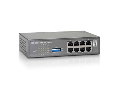 LevelOne FEP-0800W120 netværksswitch Fast Ethernet (10/100) Strøm over Ethernet (PoE) Grå