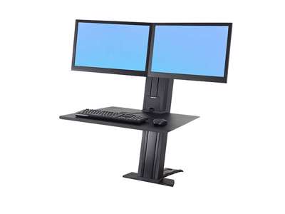 Ergotron WorkFit SR skærmbeslag og -stativer 61 cm (24") Skrivebord Sort