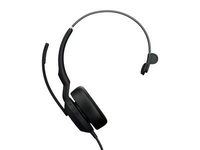 Jabra Evolve2 50 Headset Ledningsført Kontor/Callcenter USB Type-C / USB Type-A Bluetooth Sort