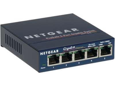 NETGEAR GS105 Ikke administreret Gigabit Ethernet (10/100/1000) Blå