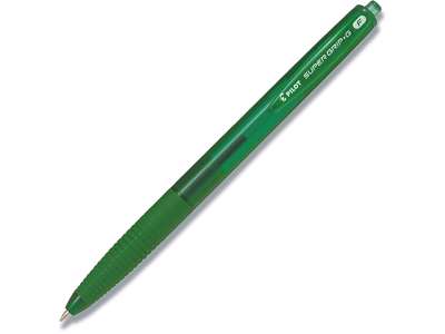 Kuglepen, 0.7 mm, 0.22 mm, Grøn, Pilot Super Grip G Fine BPGG-8R-F-G