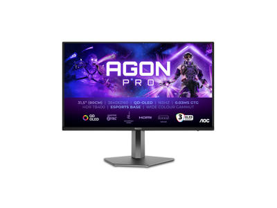 AOC AGON PRO AG326UD computerskærm 80 cm (31.5") 3840 x 2160 pixel 4K Ultra HD QDOLED Sort