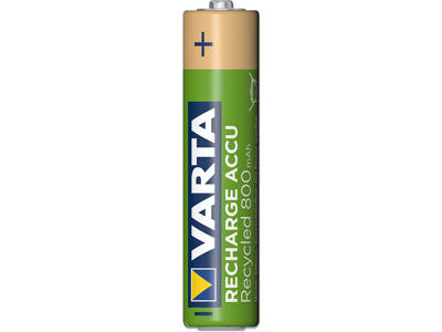 Batteri, AAA, 1.2 V, 4 stk, Varta Rechargeable Recycled