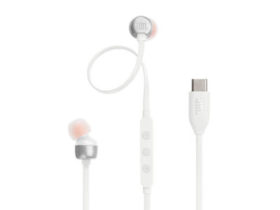 JBL Tune 310C Headset Ledningsført I ørerne Opkald/musik USB Type-C Hvid