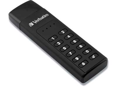 USB nøgle, Med Keypad Access, USB-C 3.0, 64 GB, Verbatim Keypad Secure 