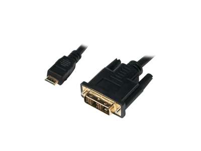 LogiLink Mini-HDMI - DVI-D M/M 1m Sort