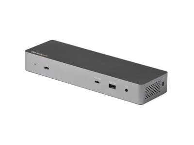 StarTech.com TB3CDK2DHUE dockingstation Ledningsført Thunderbolt 3 Sort, Grå