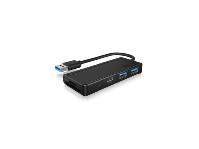 ICY BOX IB-HUB1423CR-U3 USB 3.2 Gen 1 (3.1 Gen 1) Type-A 5000 Mbit/s Sort