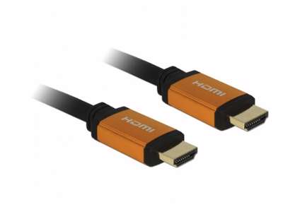 DeLOCK 85729 HDMI-kabel 2 m HDMI Type A (Standard) Sort, Guld