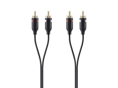 Belkin F3Y098BT2M lydkabel 2 m 2 x RCA Sort