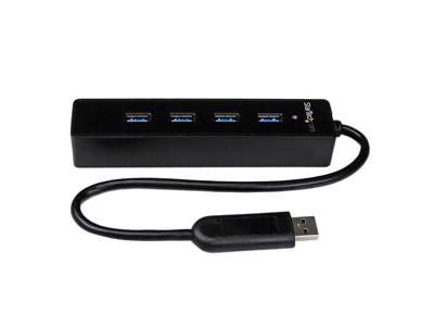 StarTech.com ST4300PBU3 interface hub USB 3.2 Gen 1 (3.1 Gen 1) Type-A 5000 Mbit/s Sort