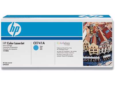 Toner, 307A, Cyan-blå, 7.300 sider, HP CE741A