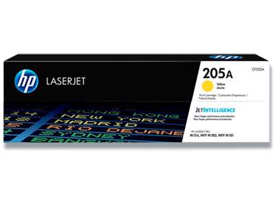 Toner, 205A, Yellow-gul, 900 sider, HP CF532A