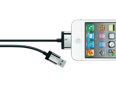 Belkin MIXIT ChargeSync, 2m kabel til mobiltelefon Sort USB A Apple 30-pin