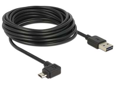 DeLOCK 85562 USB-kabel USB 2.0 5 m Micro-USB B USB A Sort