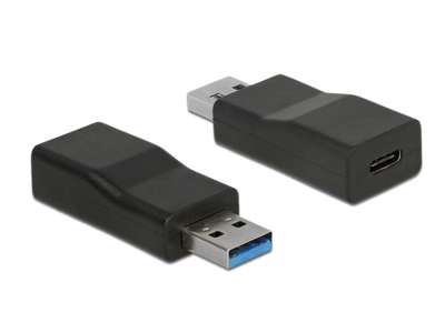 DeLOCK 65696 kabel kønsskifter USB 3.1 Gen 2 Type-A USB 3.1 Gen 2 Type-C Sort