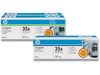 Toner, 35A, Black-sort, 1.500 sider, HP CB435A