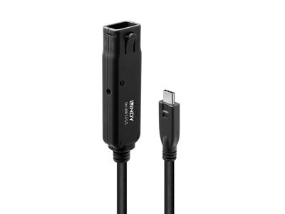 Lindy 43405 USB-kabel USB 3.2 Gen 2 (3.1 Gen 2) 5 m USB C Sort