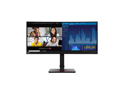 Lenovo ThinkVision P34w-20 LED display 86,7 cm (34.1") 3440 x 1440 pixel Wide Quad HD Sort