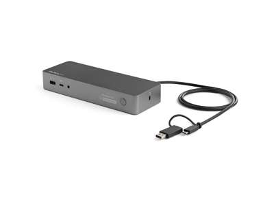 StarTech.com DK30C2DPEPUE dockingstation Ledningsført USB 3.2 Gen 1 (3.1 Gen 1) Type-C Sort, Grå