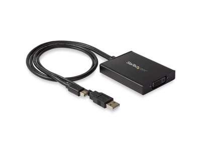 StarTech.com MDP2DVID2 videokabel adapter 0,358 m Mini DisplayPort + USB Type-A DVI-I Sort