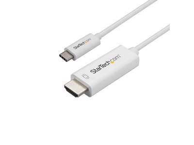 StarTech.com CDP2HD1MWNL videokabel adapter 1 m USB Type-C HDMI Type A (Standard) Hvid