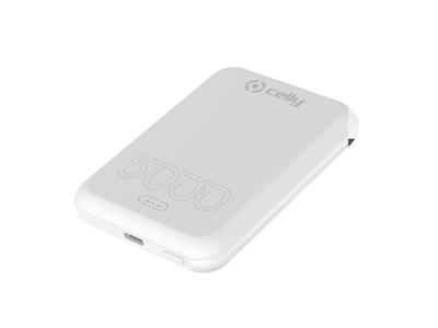 Celly MAGPB5000EVOWH powerbank 5000 mAh Trådløs opladning Hvid