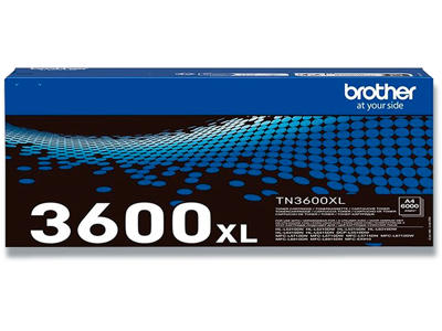 Toner, TN3600XL, Black-sort, 6.000 sider, Brother 