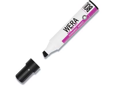 Marker, Kantet spids, 2-10 mm, Sort, Wera Jumbo 