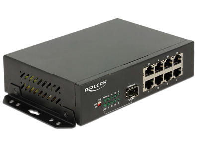 DeLOCK 87708 netværksswitch Gigabit Ethernet (10/100/1000) Sort