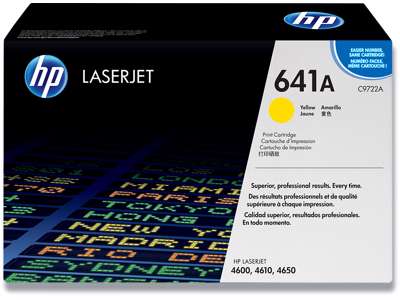 Toner, 641A, Yellow-gul, 8.000 sider, HP C9722A