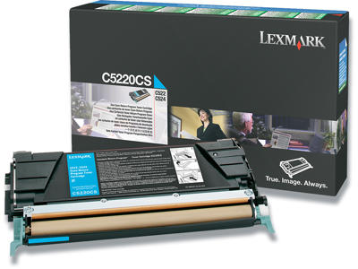 Toner, C5220CS, Cyan-blå, 3.000 sider, Lexmark 