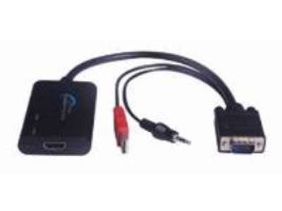 Microconnect MONGGHDMI videokabel adapter 0,3 m HDMI Type A (Standard) VGA (D-Sub) Sort