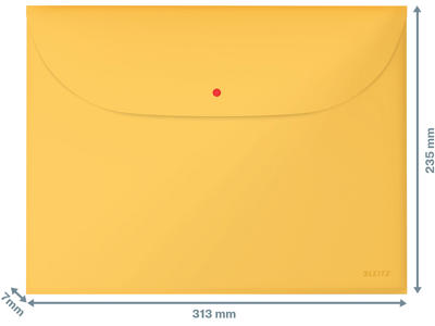 Kuvertmappe, 50 ark, Varm gul, Med 2 lommer, Leitz Cosy 