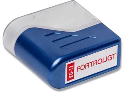 Stempel, ''Fortroligt'', Rød, Fast farvepude, Deskmate 