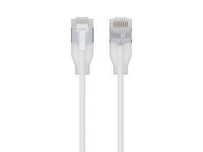 Ubiquiti UACC-Cable-Patch-EL-C6A-0.3M-W netværkskabel Gennemsigtig, Hvid 0,3 m Cat6a