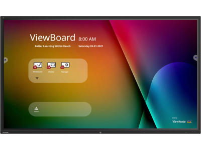 Viewsonic IFP9850-4 skilte display Interaktivt fladpanel 2,49 m (98") LCD Wi-Fi 350 cd/m² 4K Ultra HD Sort Berøringsskærm Indbygget processer Android 9