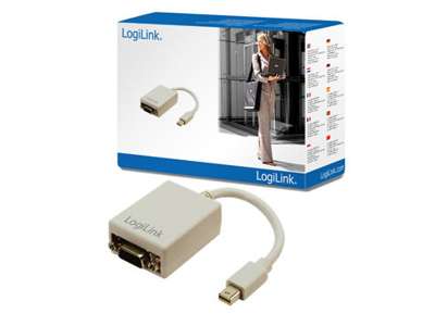 LogiLink Mini DisplayPort / VGA Adapter 0,09 m VGA (D-Sub) Grå