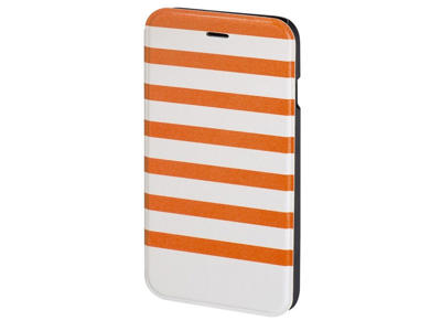 Hama Stripes mobiltelefon etui 11,9 cm (4.7") Folie Orange, Hvid