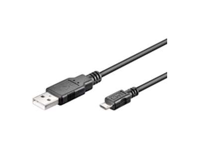 Microconnect USBABMICRO18 USB-kabel USB 2.0 1,8 m USB A Micro-USB B Sort