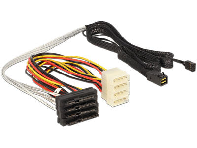 DeLOCK 83391 Serial Attached SCSI (SAS)-kabel 1 m Flerfarvet