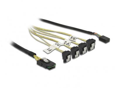 DeLOCK 85683 Serial Attached SCSI (SAS)-kabel 0,5 m 6 Gbit/sek. Sort