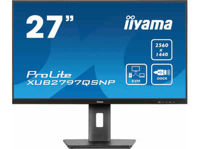 iiyama ProLite XUB2797QSNP-B1 computerskærm 68,6 cm (27") 2560 x 1440 pixel Wide Quad HD LED Sort