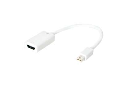 LogiLink CV0036B videokabel adapter 0,15 m Mini DisplayPort HDMI Type A (Standard) Hvid