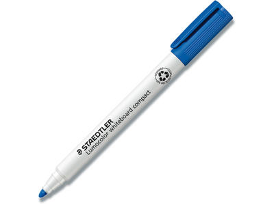 Whiteboard marker, Rund spids, Blå, 1-2 mm, Staedtler Lumocolor 341