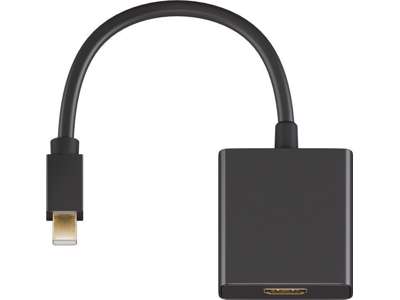 Microconnect MDPHDMIB videokabel adapter 0,15 m Mini DisplayPort HDMI Type A (Standard) Sort