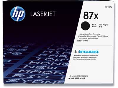 Toner, 87X, Black-sort, 18.000 sider, HP CF287X