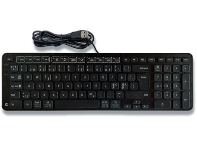 Tastatur, Kabel, Med numerisk tastatur, Sort, RollerMouse Balance Wired